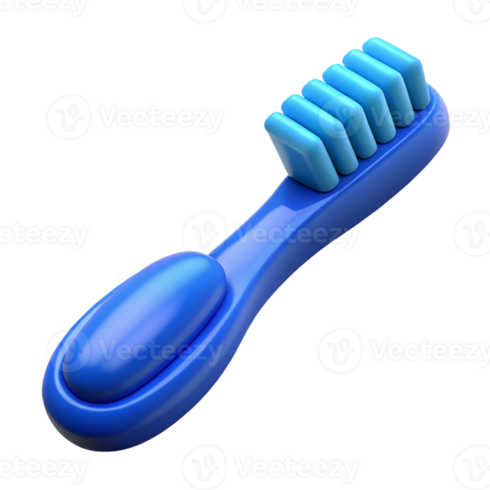 elegant contemporary A toothbrush, blue, with bristles, premium png