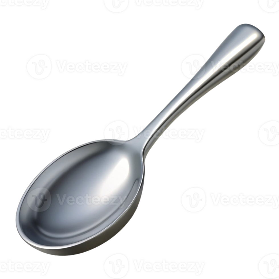 extraordinary abstract A spoon, silver, polished, premium png