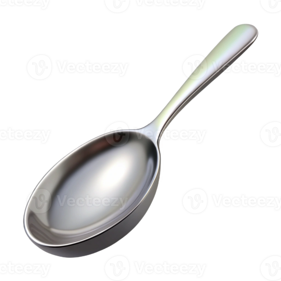 stunning rustic A spoon, silver, polished, 4K png