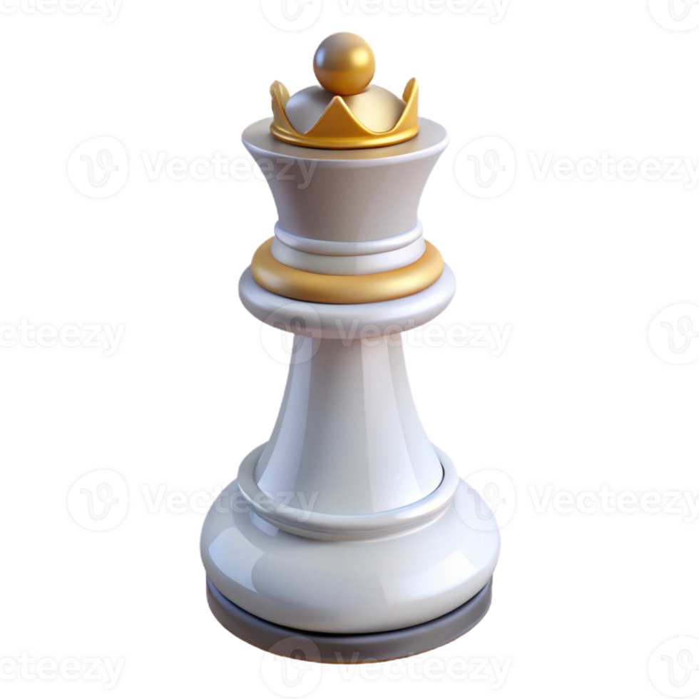 vibrant creative A chess piece, white king, detailed png