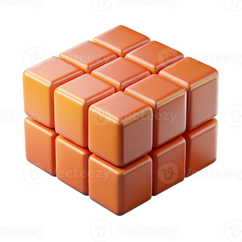 wonderful rustic A Rubik's Cube, unsolved, 4K png