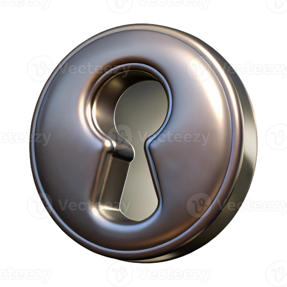 magnificent creative A keyhole, old-fashioned, metallic, 4K png