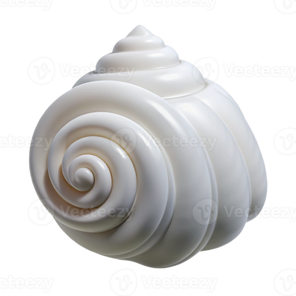 impressive minimalist A seashell, spiral, white, authentic png