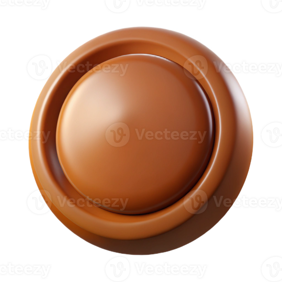 wonderful artistic A button, round, brown, high resolution png
