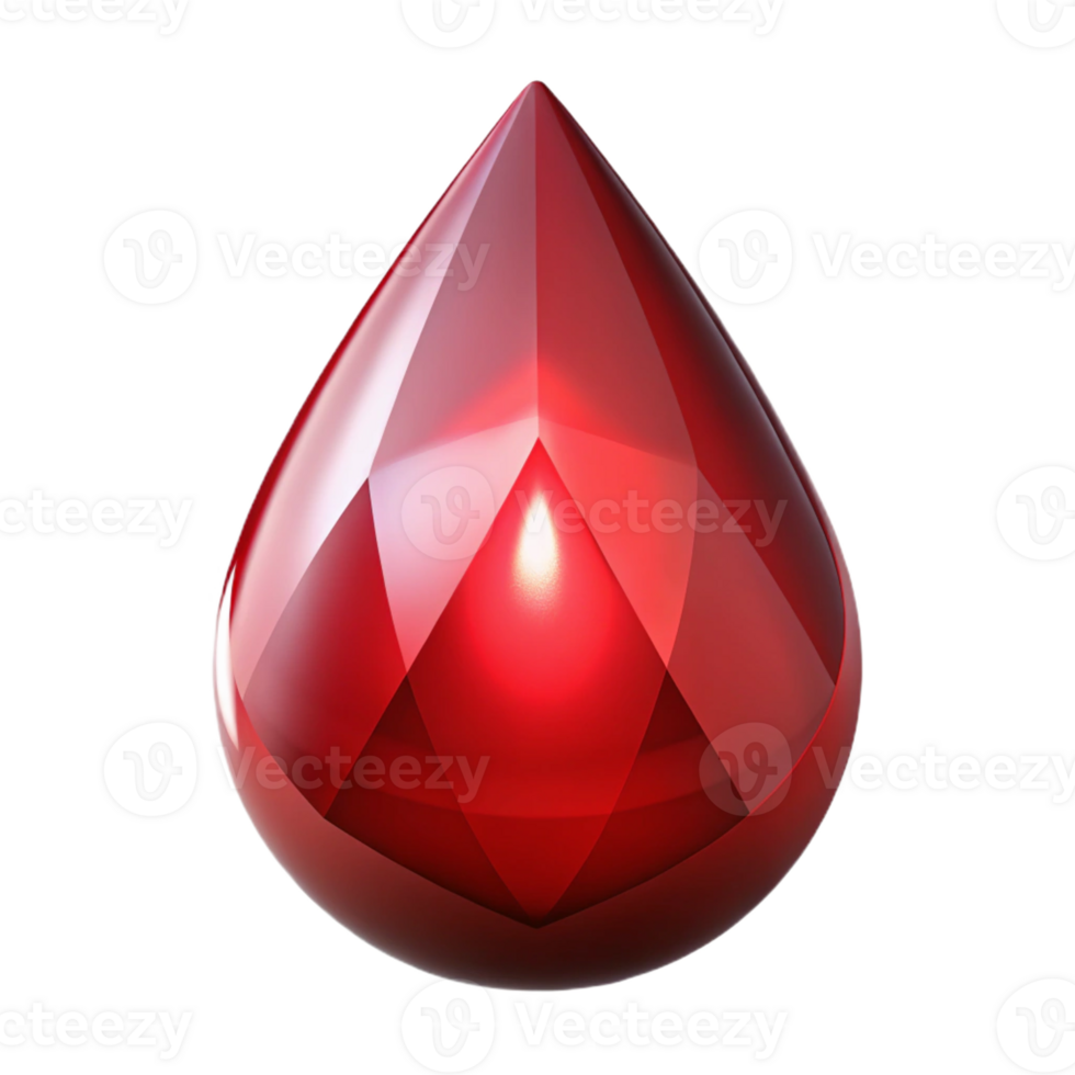extraordinary modern A single, blood-red ruby, glowing faintly detailed png