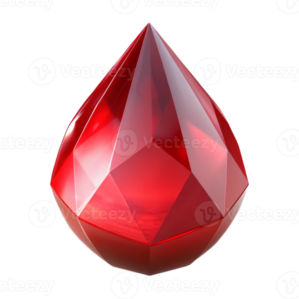 dramatic minimalist A single, blood-red ruby, glowing faintly high resolution png