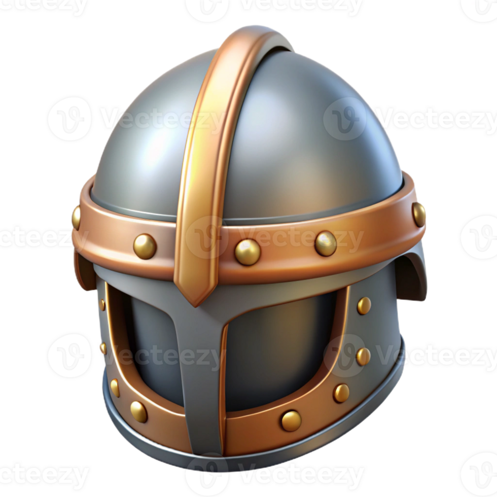 impressive artistic A detailed illustration of a medieval helmet, with a visor professional png