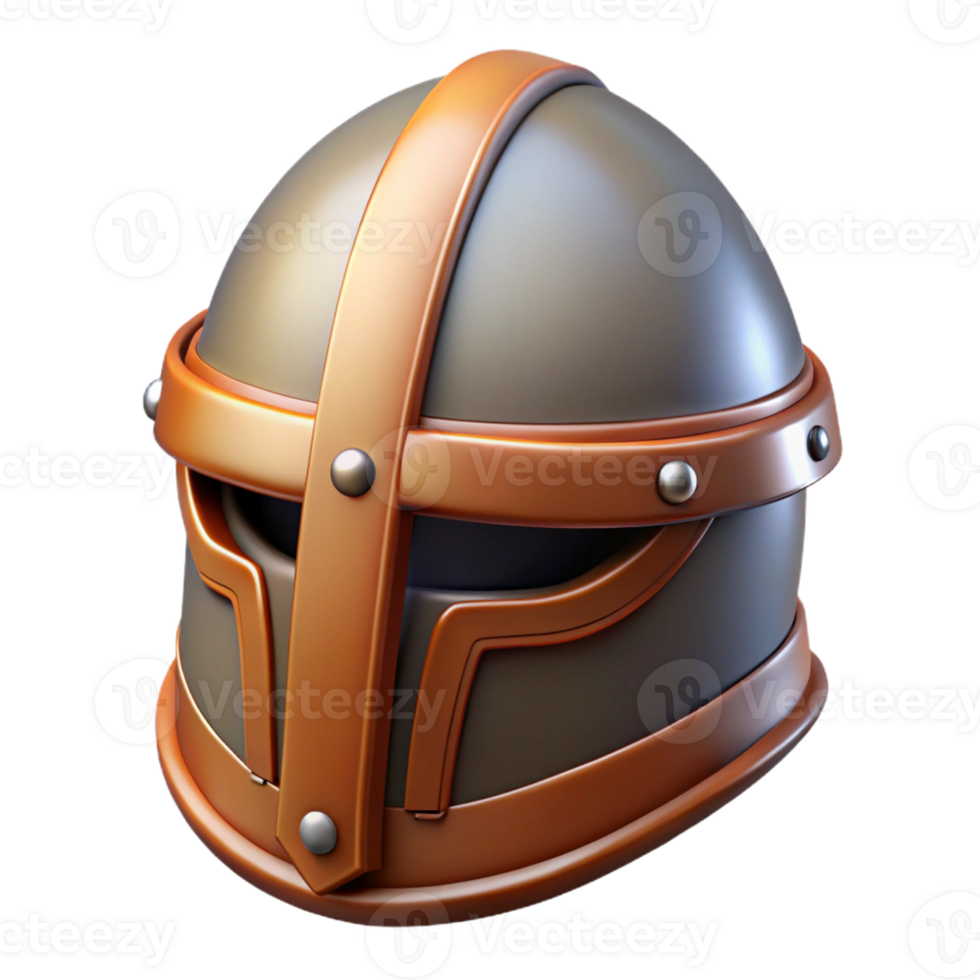 vibrant artistic A detailed illustration of a medieval helmet, with a visor 4K png