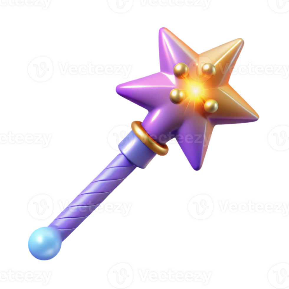 impressive creative A stylized illustration of a fairy wand, sparkling with magic premium png