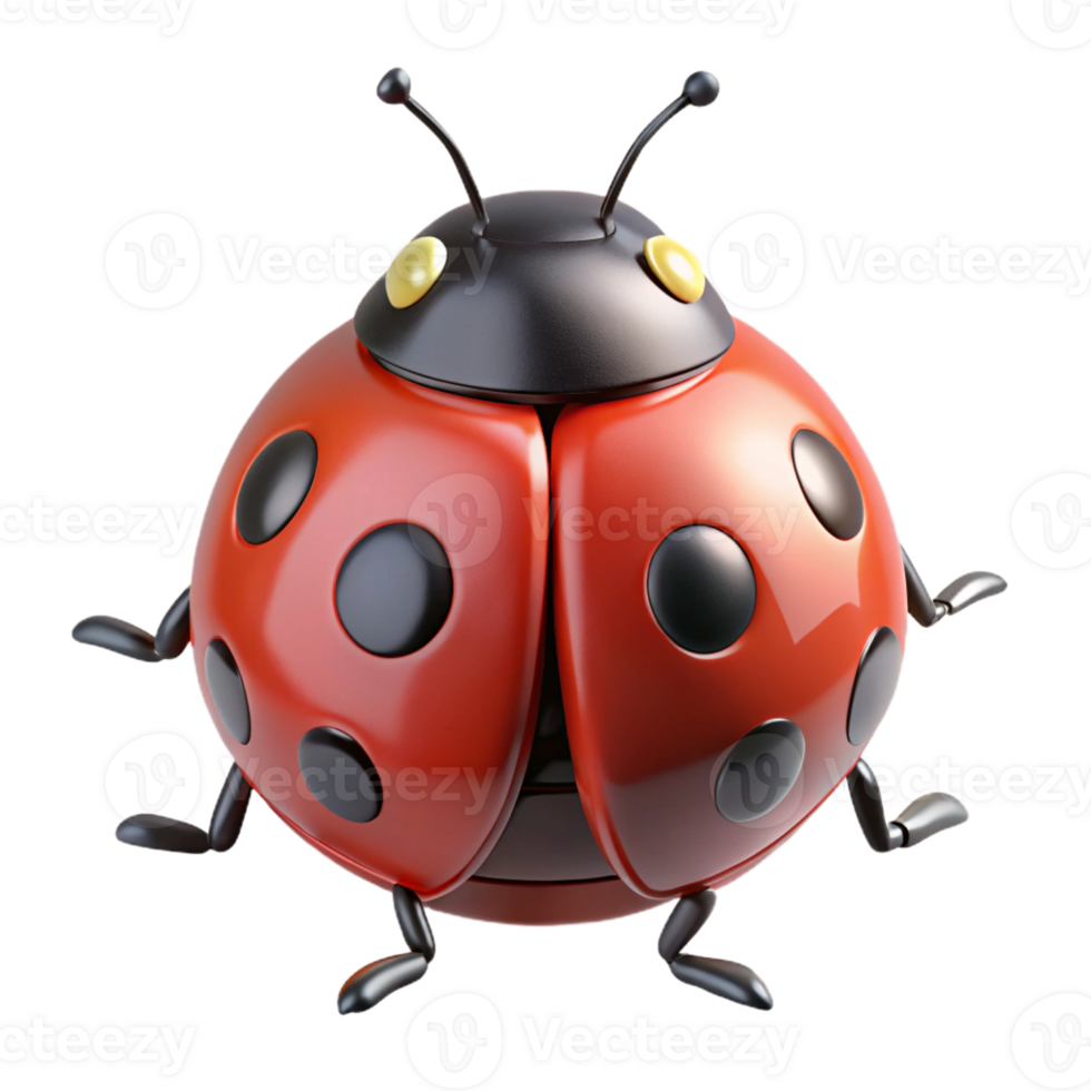 elegant rustic Close-up of a ladybug high quality png