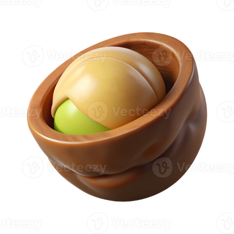serene traditional Macadamia nut in shell professional png