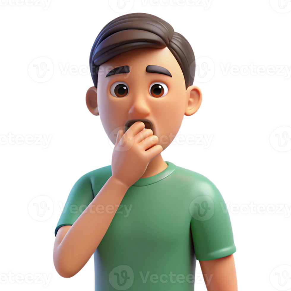 beautiful traditional Disgusted man holding his nose, original png