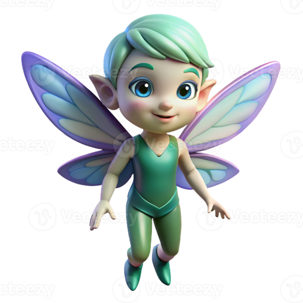 stunning abstract A mischievous pixie, with iridescent wings high resolution png
