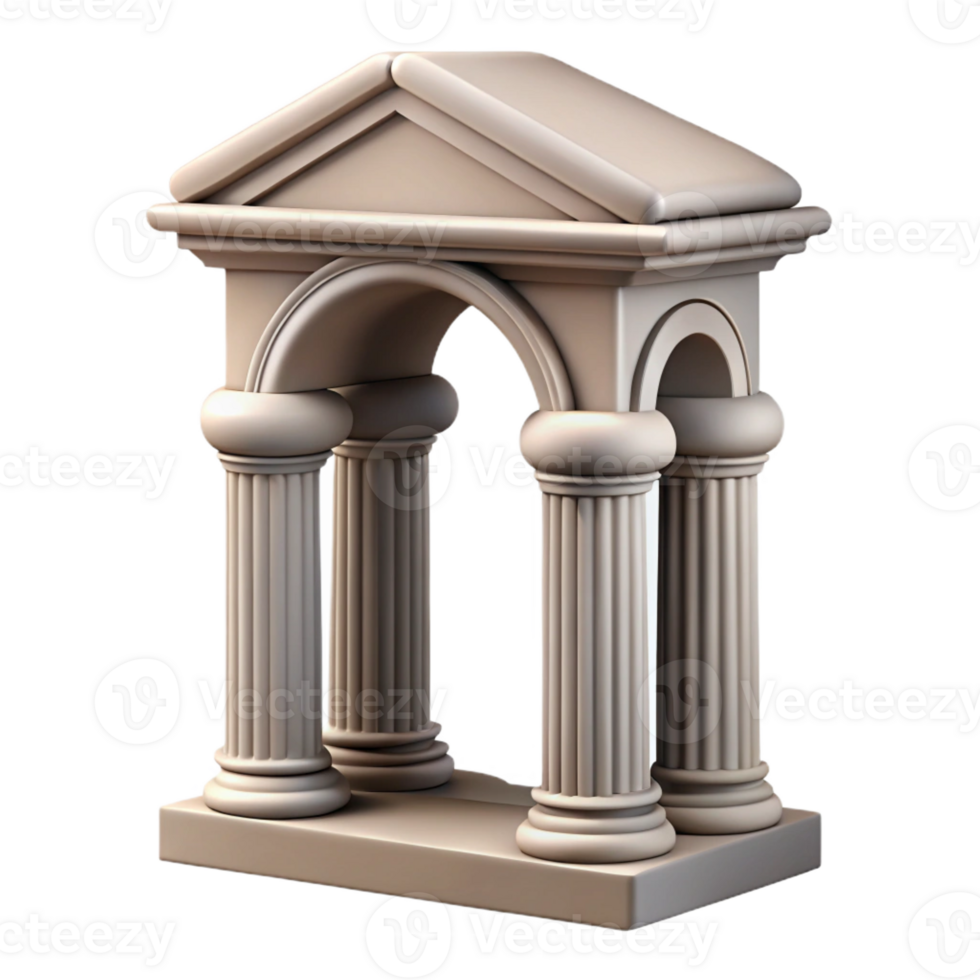 serene artistic Roman arch, keystone detail, authentic png