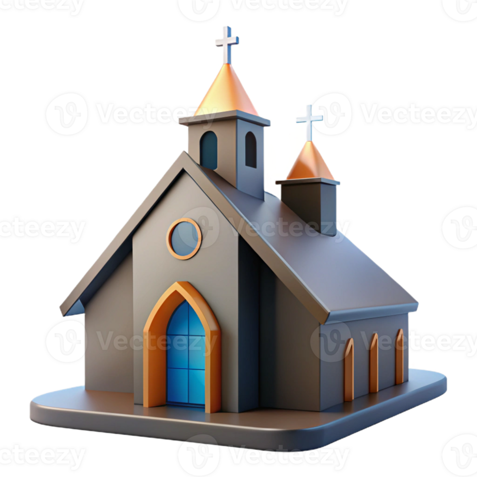 dramatic abstract Modern church building, abstract design, high quality png