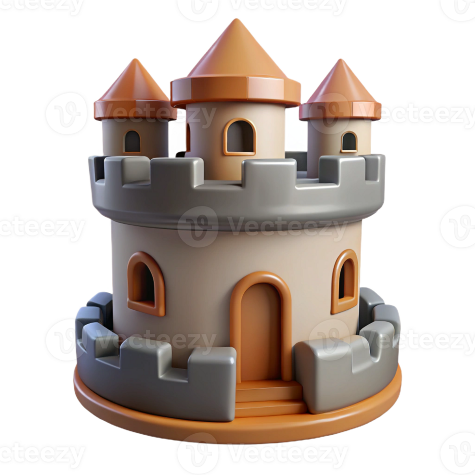 wonderful abstract Castle turret, crenellated parapet, exclusive png