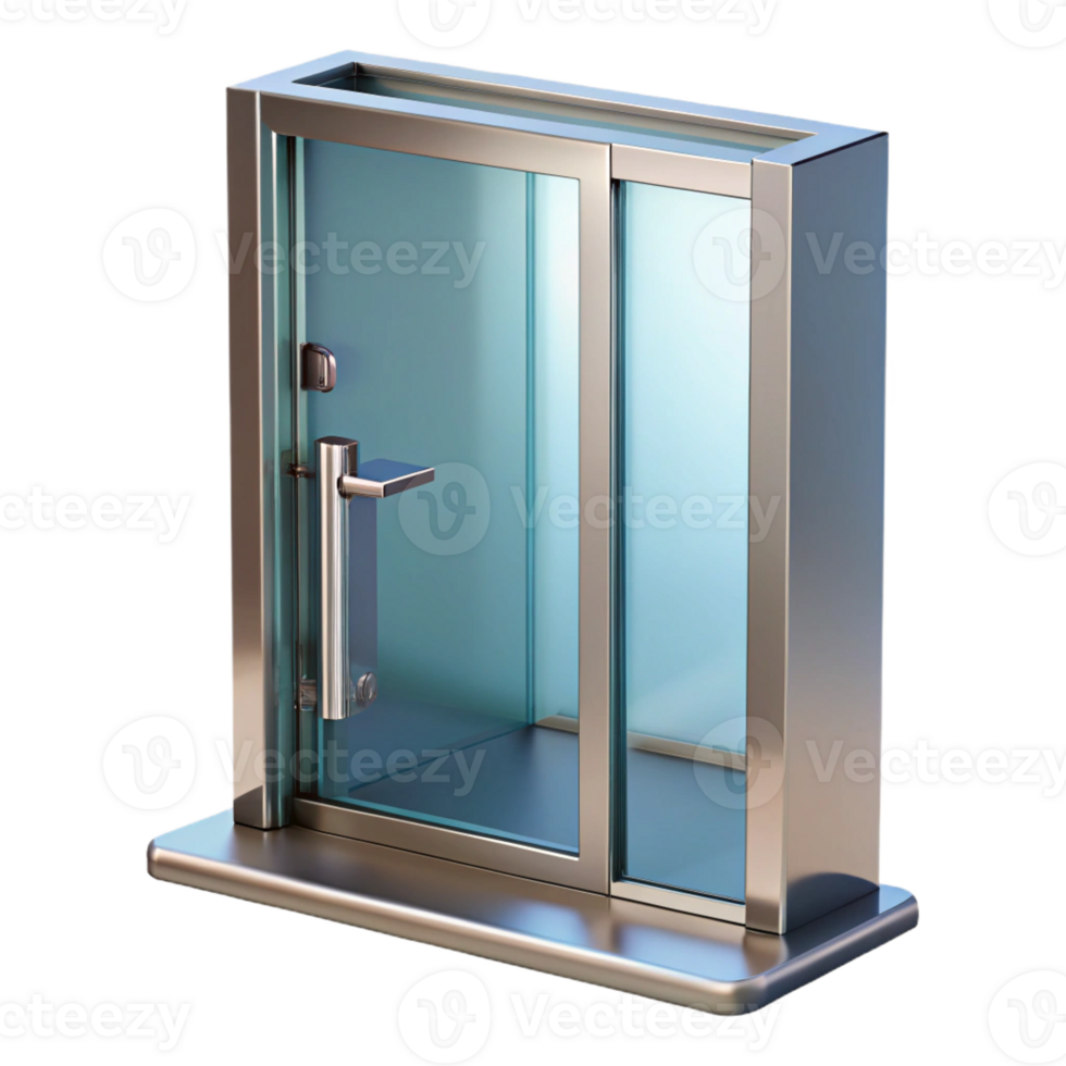 impressive rustic Modern door, glass and metal, professional png