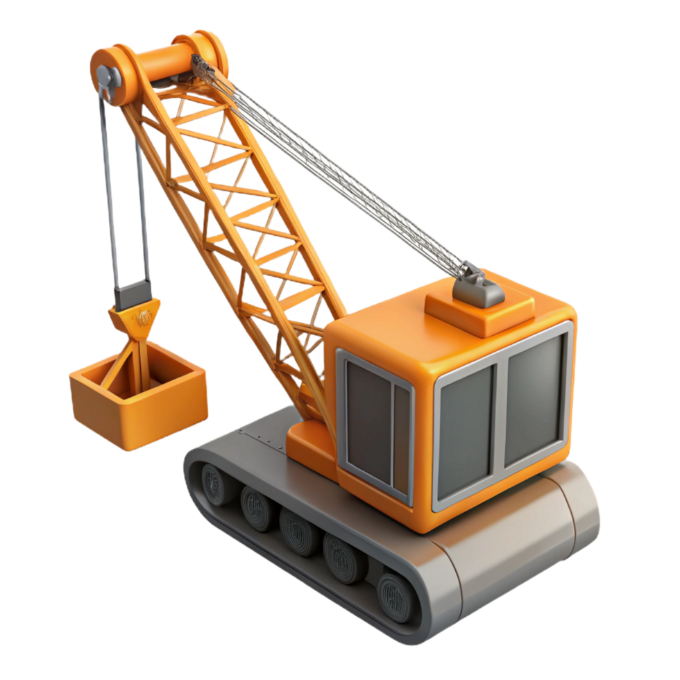 stunning artistic Crane, construction equipment, high resolution png
