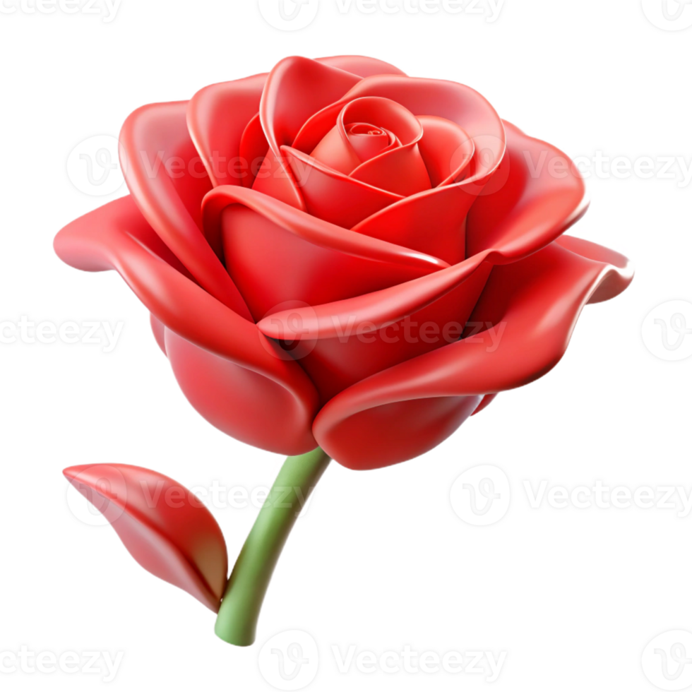 beautiful rustic A single, red rose, stylized and abstract authentic png
