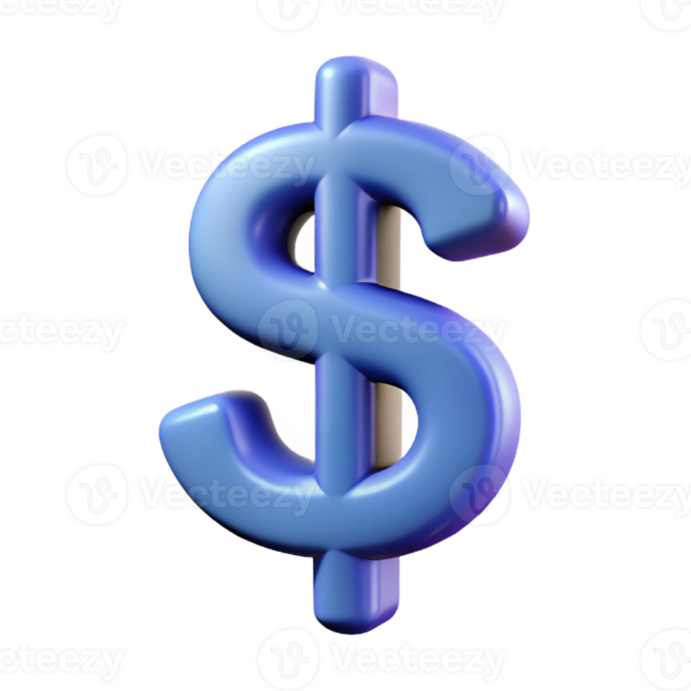 elegant creative A single, stylized dollar sign detailed png