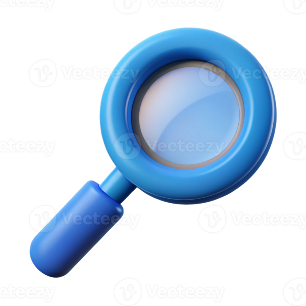 vibrant rustic A single, stylized magnifying glass icon 4K png