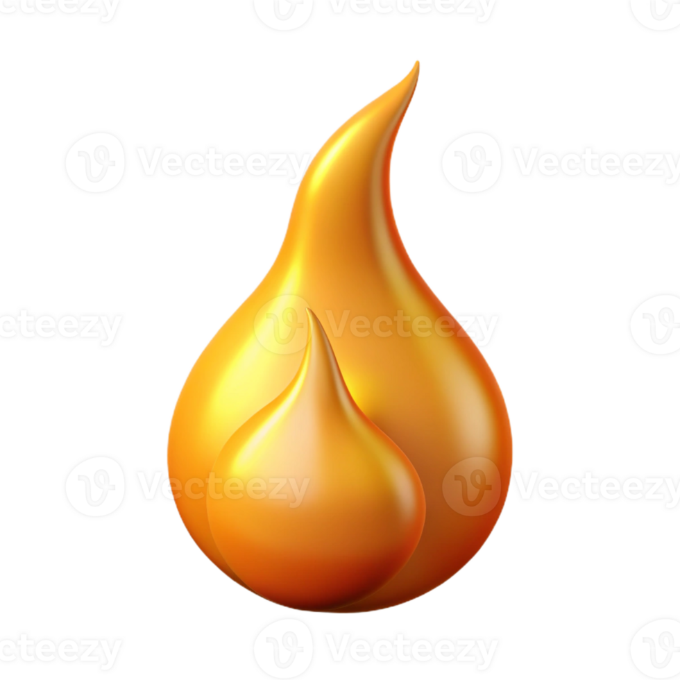 dramatic contemporary A single, stylized flame authentic png