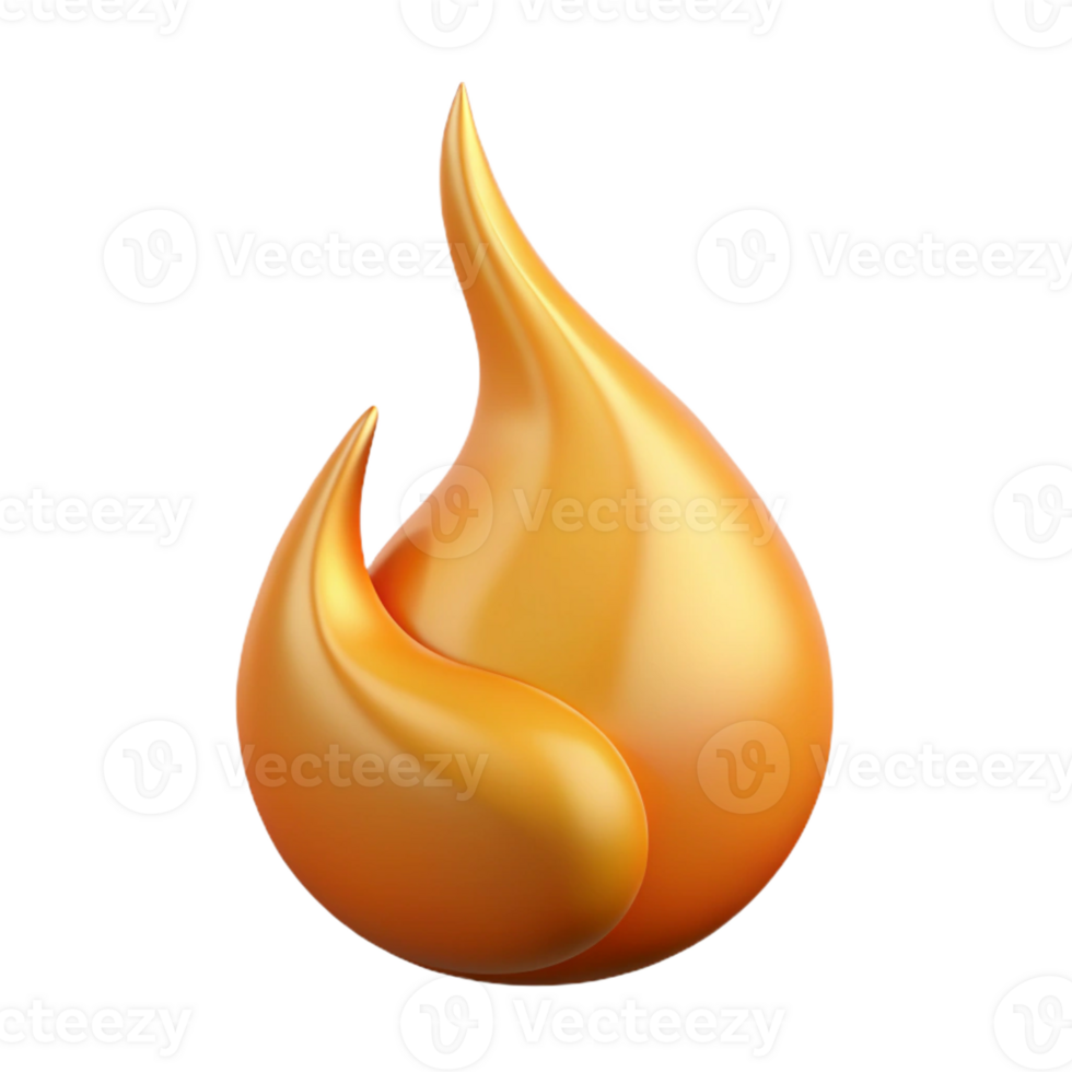 stunning vintage A single, stylized flame premium png