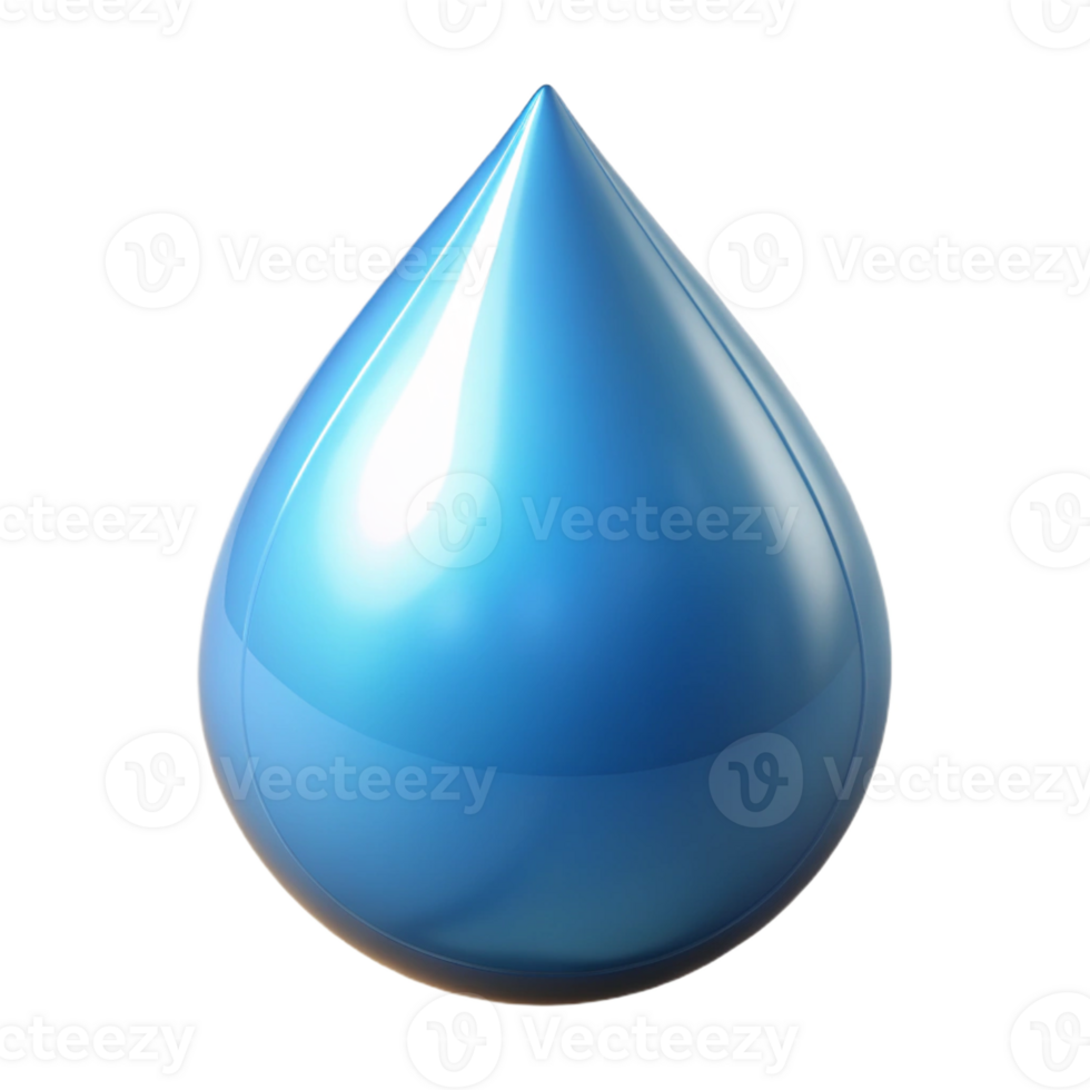 serene classic A single, stylized water droplet original png