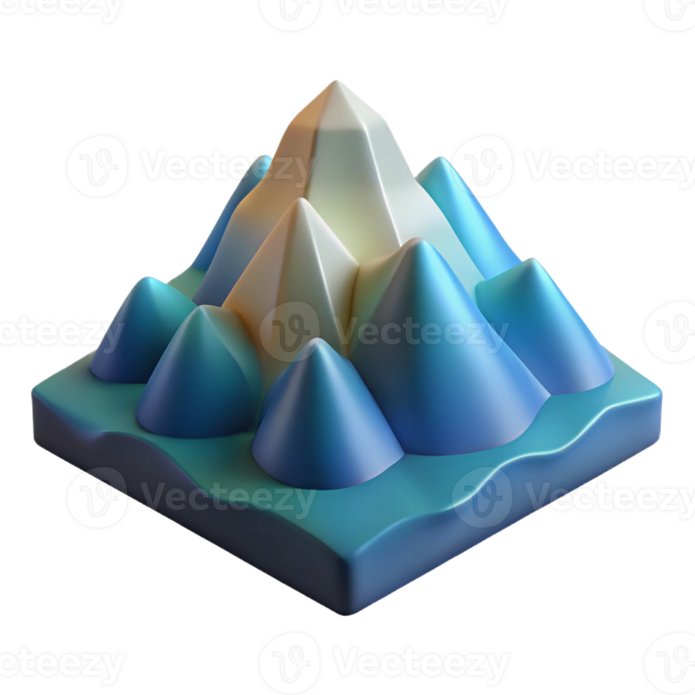 serene abstract An abstract representation of a mountain authentic png