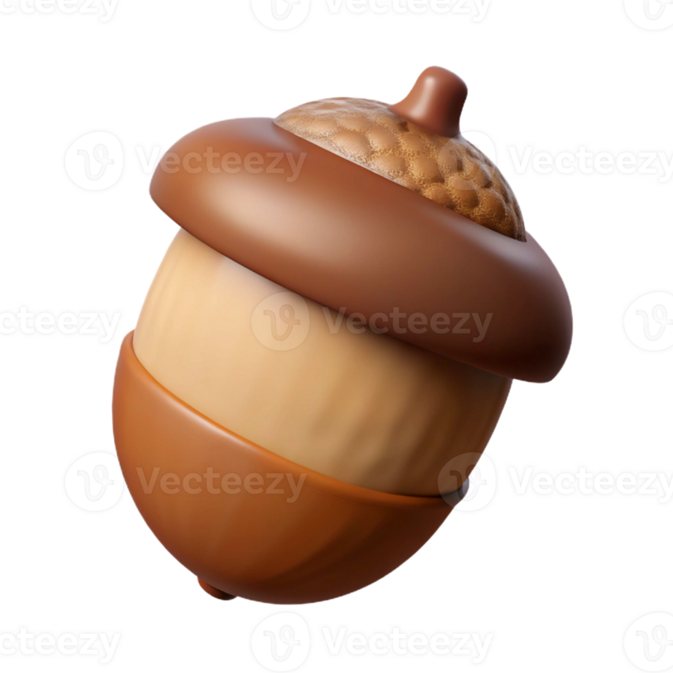 magnificent classic Brown acorn with cap high quality png