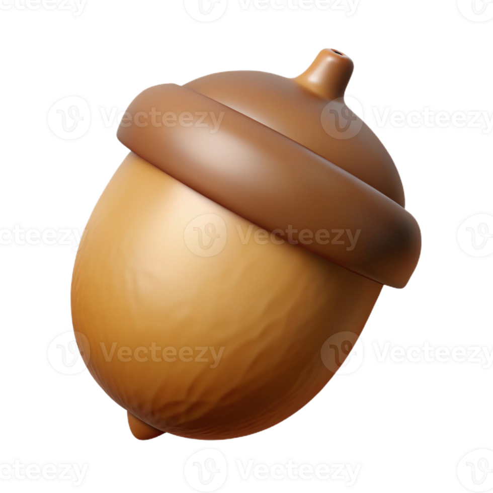 extraordinary artistic Brown acorn with cap high quality png