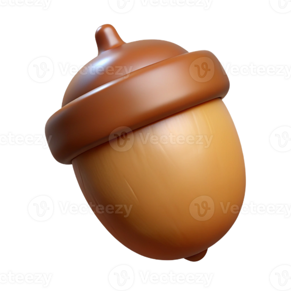 stunning artistic Brown acorn with cap genuine png