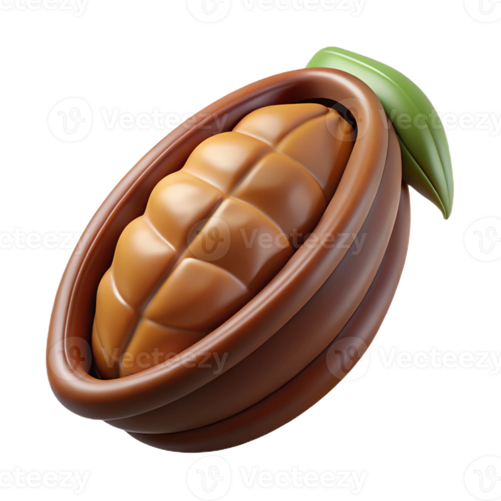 extraordinary abstract Cocoa pod, opened high resolution png
