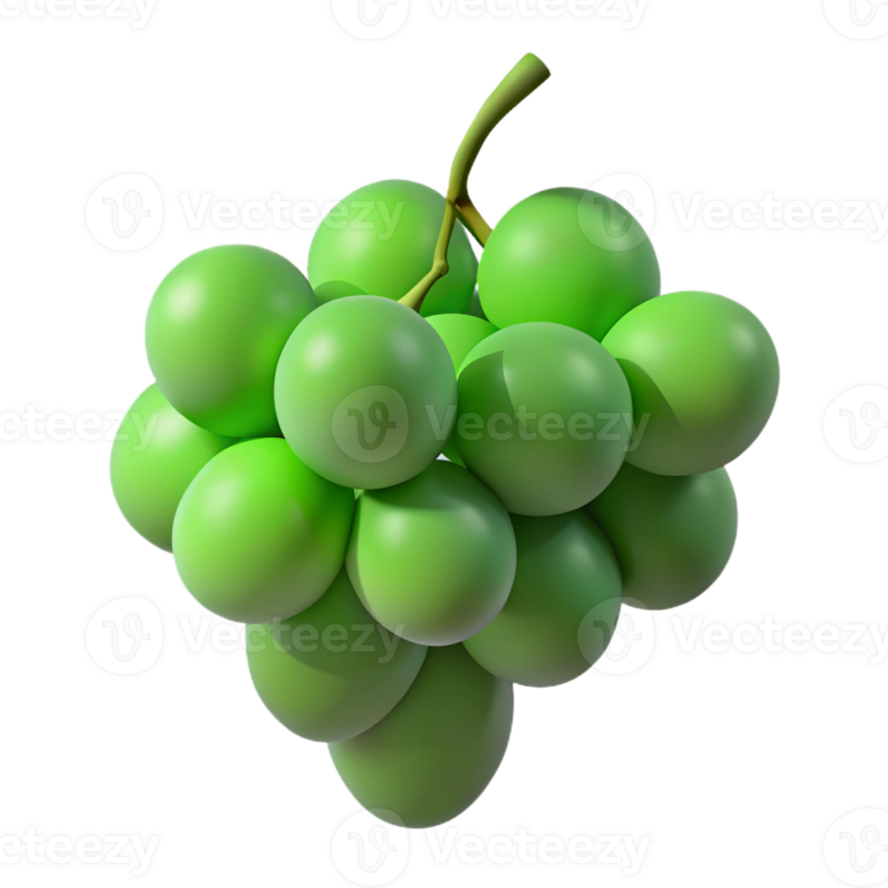 vibrant abstract Cluster of grapes, green professional png