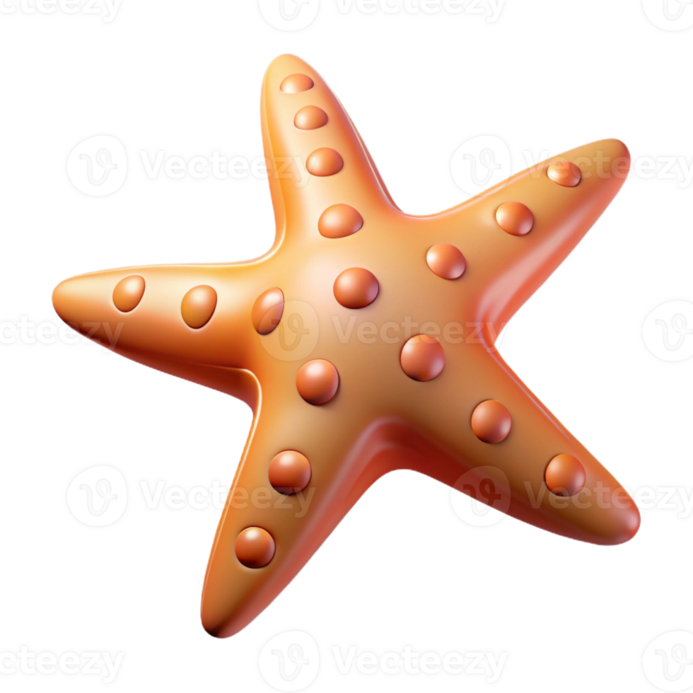 vibrant rustic Starfish detailed png