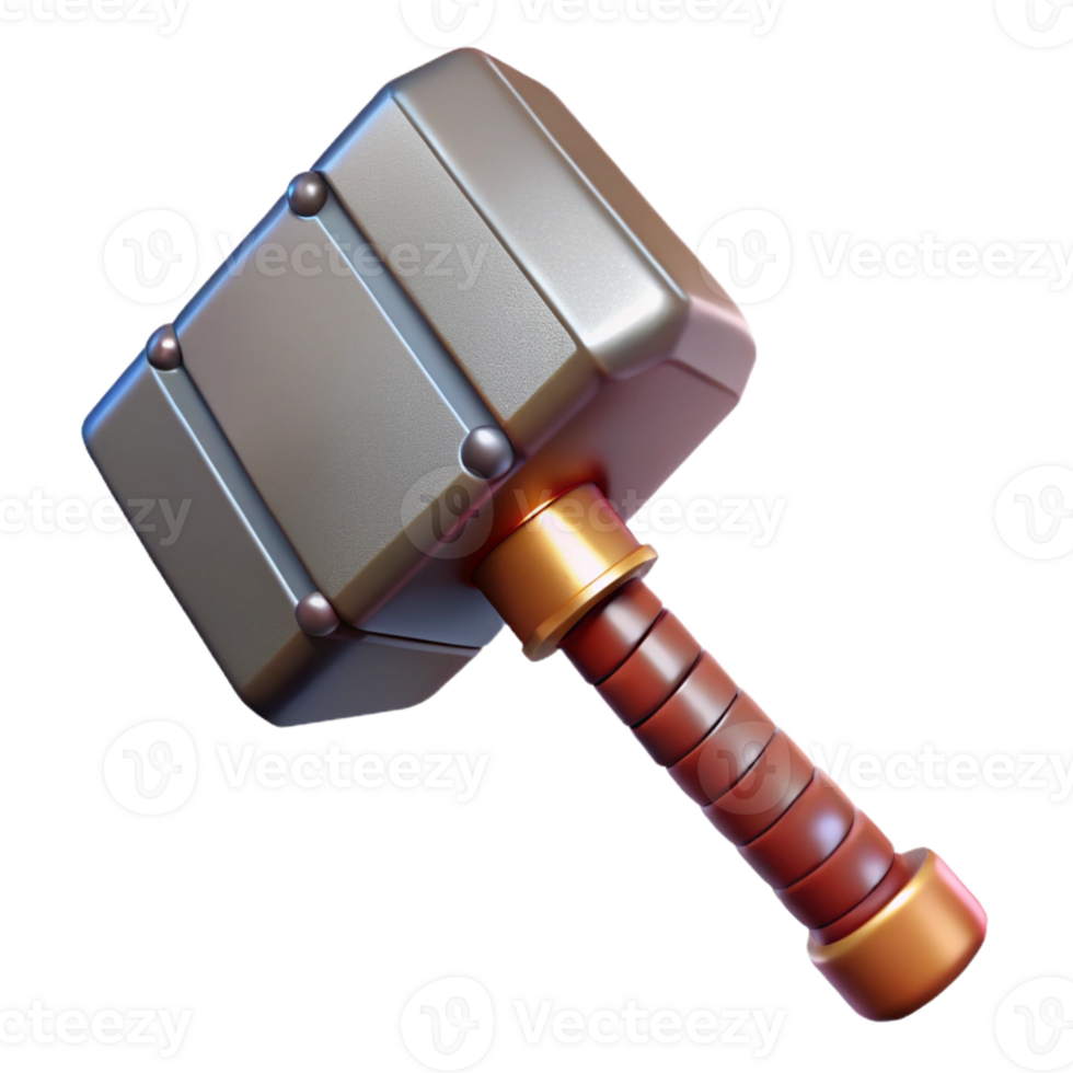 dramatic classic Thor's Hammer, Mjolnir, Norse mythology, powerful weapon original png