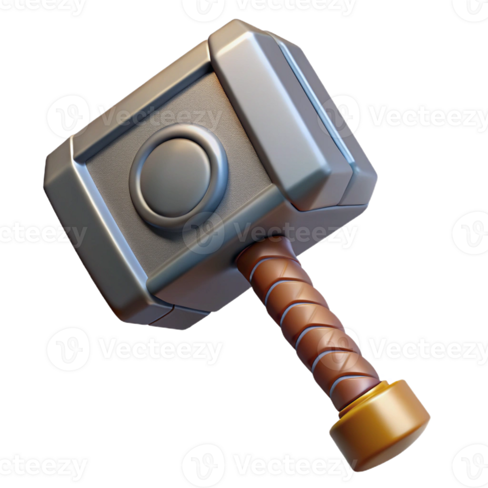 serene abstract Thor's Hammer, Mjolnir, Norse mythology, powerful weapon high quality png