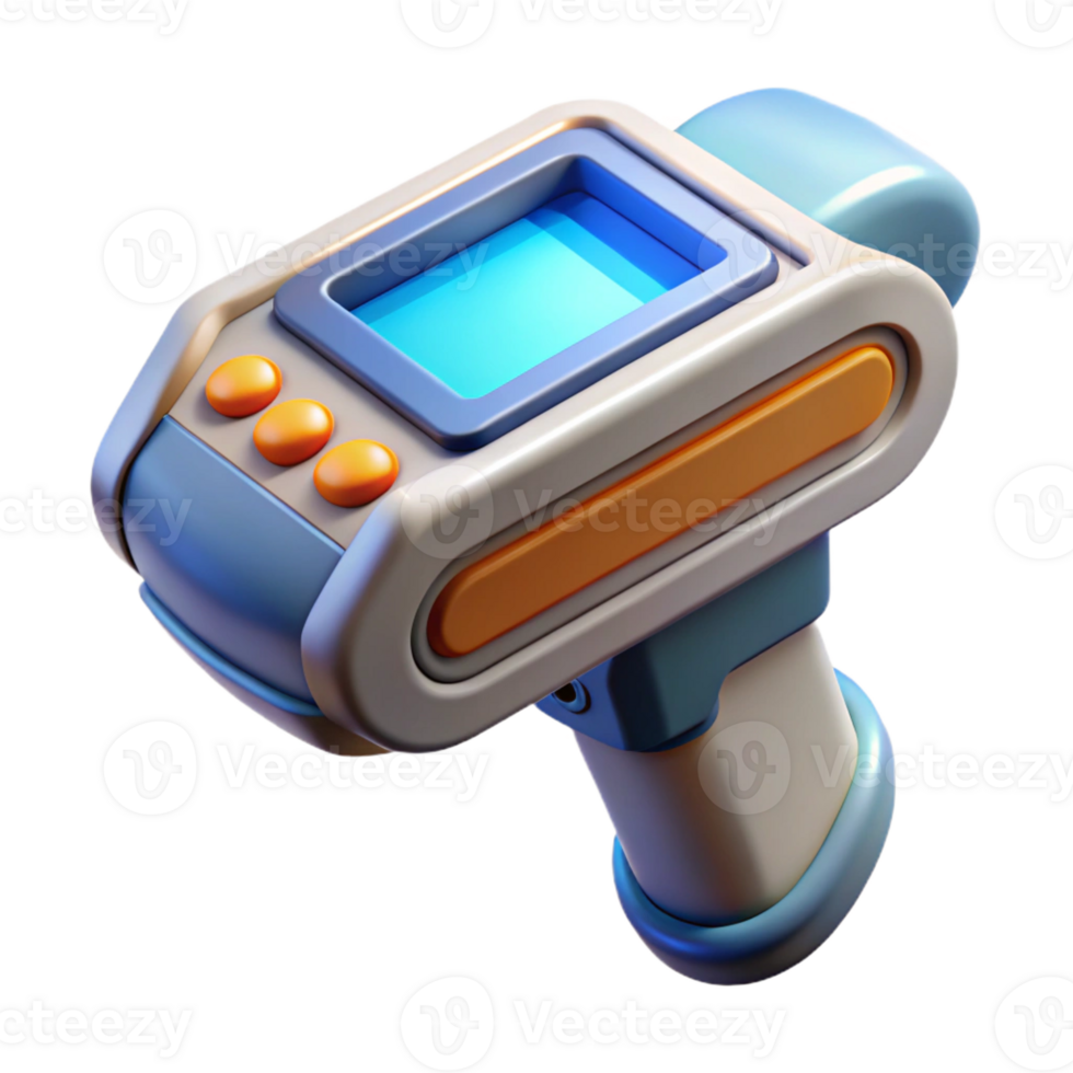 stunning traditional Sci-fi medical scanner, handheld, digital display genuine png