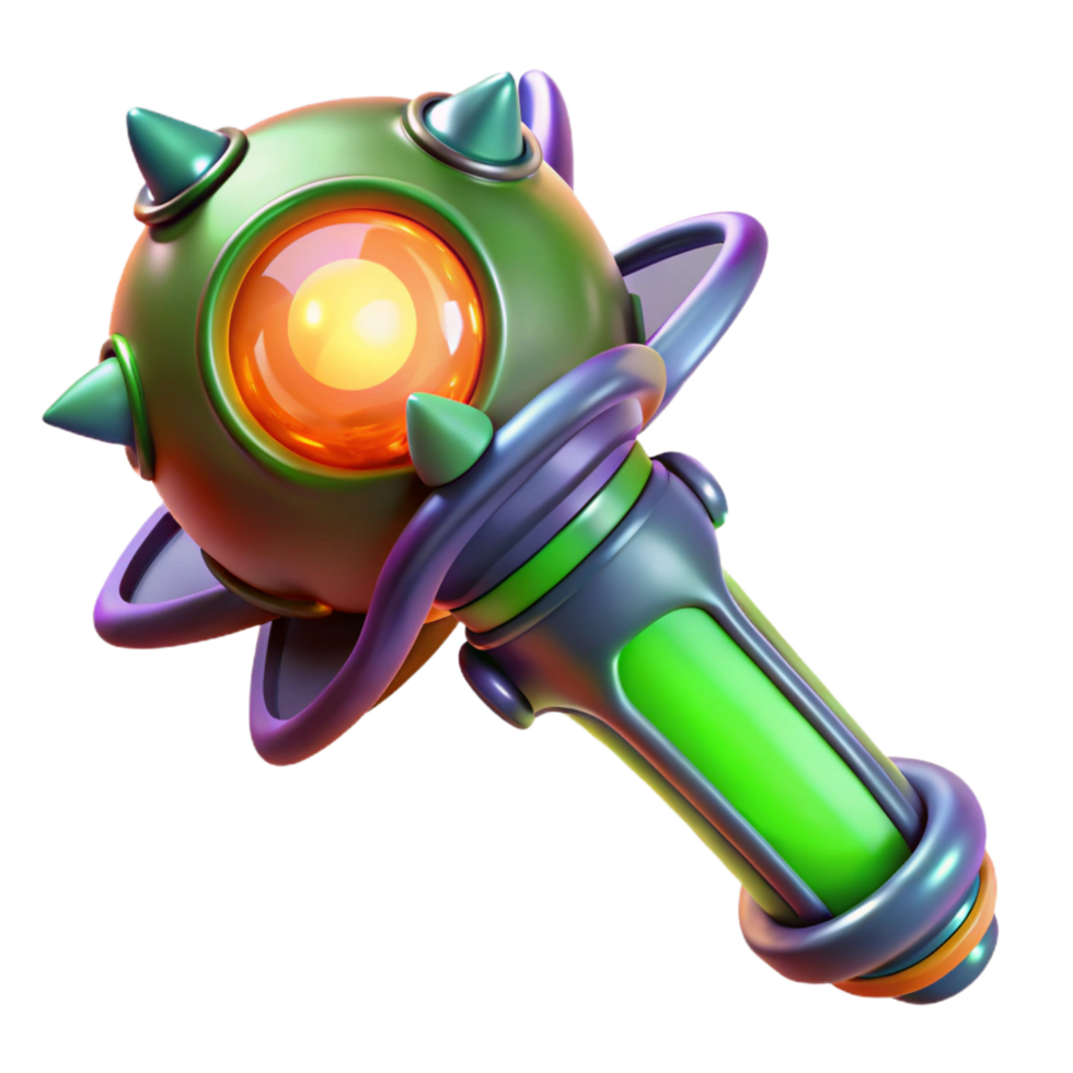 magnificent contemporary Alien weapon, organic design, glowing energy source high resolution png