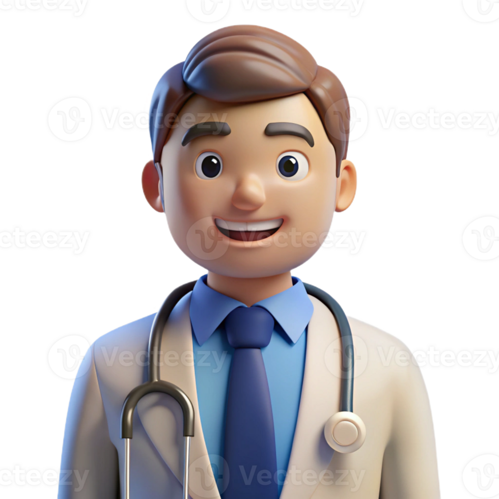 impressive creative Doctor wearing a stethoscope, original png