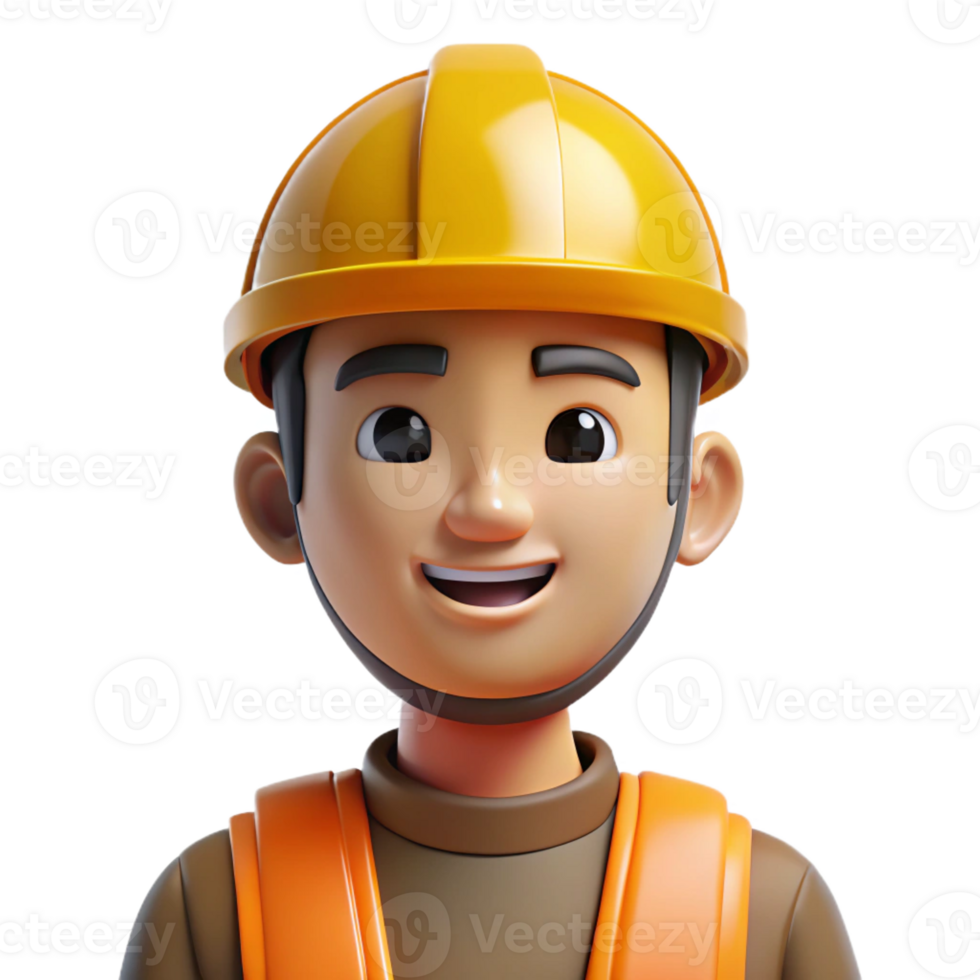 elegant minimalist Construction worker wearing a hard hat, exclusive png