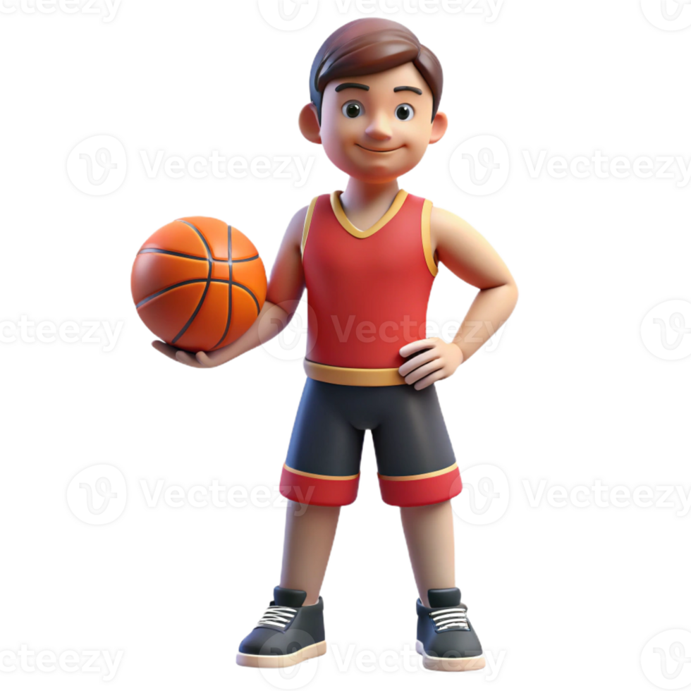 extraordinary artistic Athlete holding a basketball, professional png