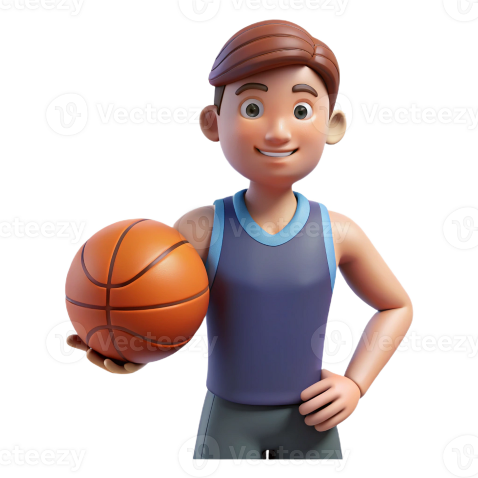 elegant vintage Athlete holding a basketball, professional png