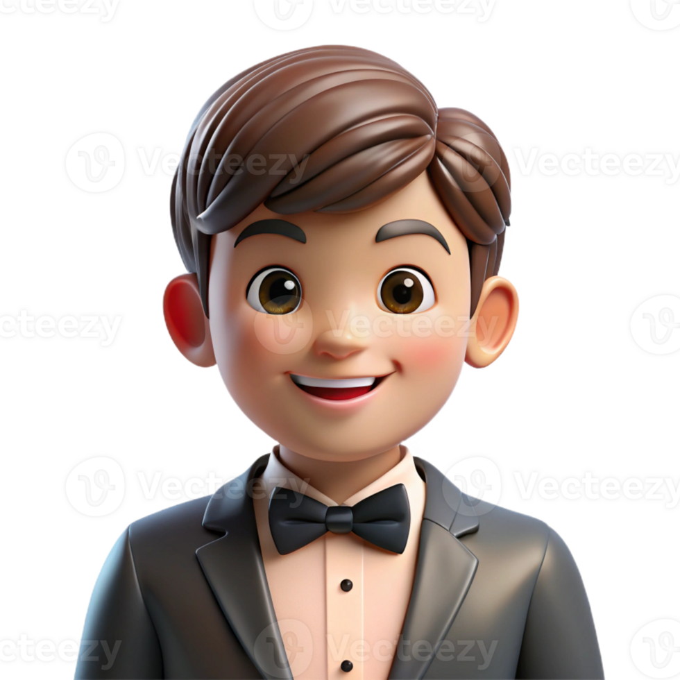 stunning classic Formal boy in a tuxedo, detailed png