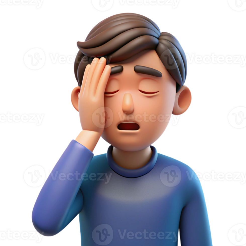 wonderful artistic Sleepy individual rubbing their eyes, exclusive png