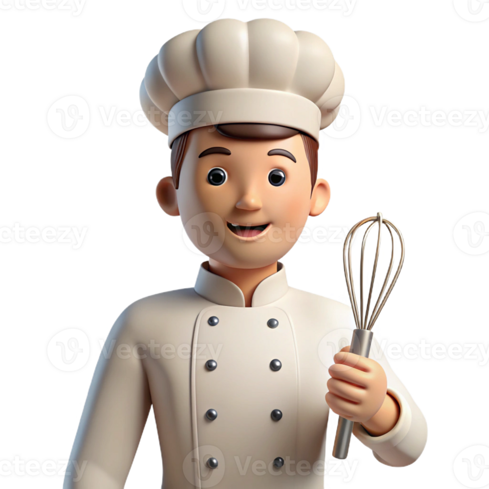 extraordinary abstract Professional chef with a whisk, exclusive png