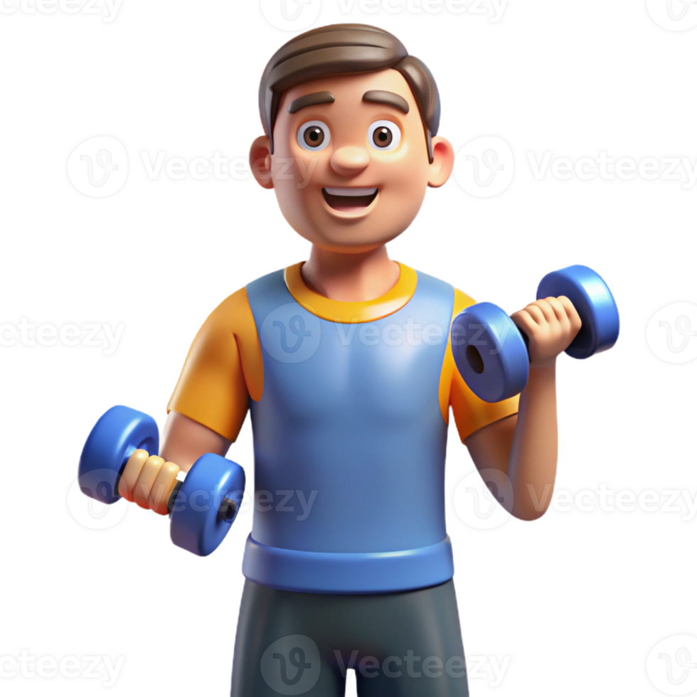 stunning artistic Dedicated personal trainer with dumbbells, authentic png