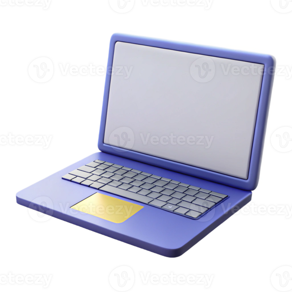 extraordinary classic Laptop computer with blank screen authentic png
