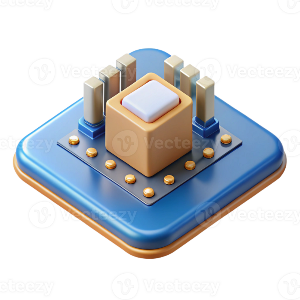 wonderful creative Microchip on a circuit board high resolution png