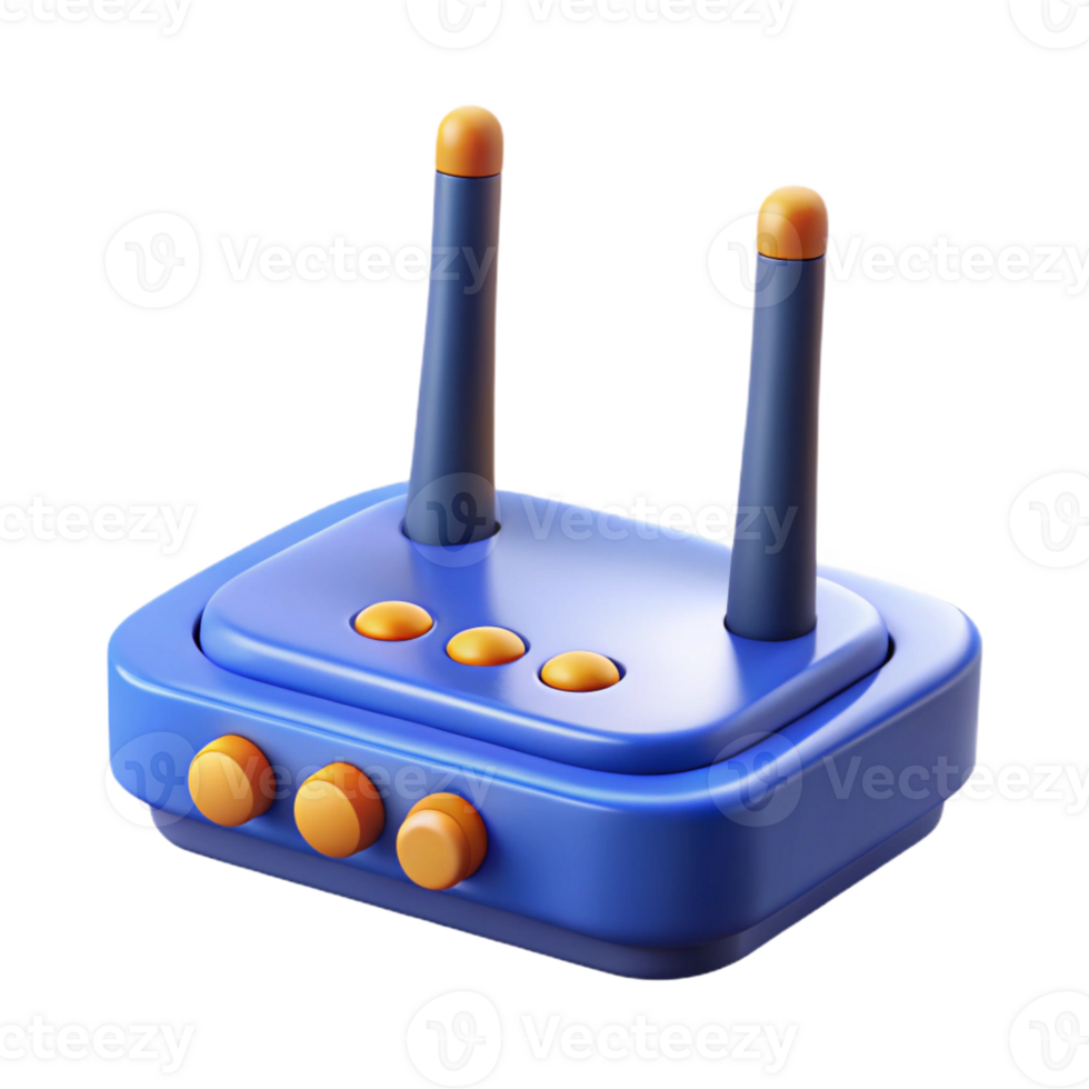 magnificent classic Wireless router with antennas high resolution png